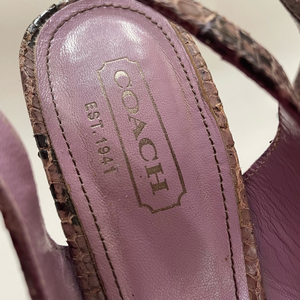 Coach - Purple Alena Python Slingbacks - image 6